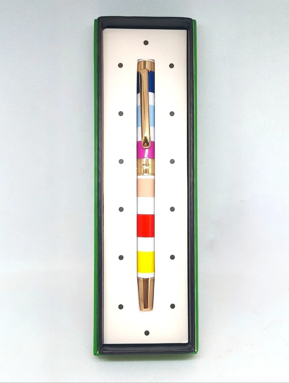 Kate Spade Striped Pen & 3 Pcs Inspirational Note Pad Set NWT